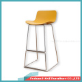 Plastic Bar with Steel Stainess Base Bar Furniture Bar Stool Chair with Back